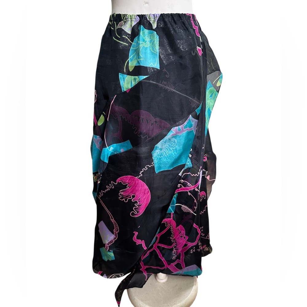 Christian Lacroix Sheer Silk Maxi Skirt